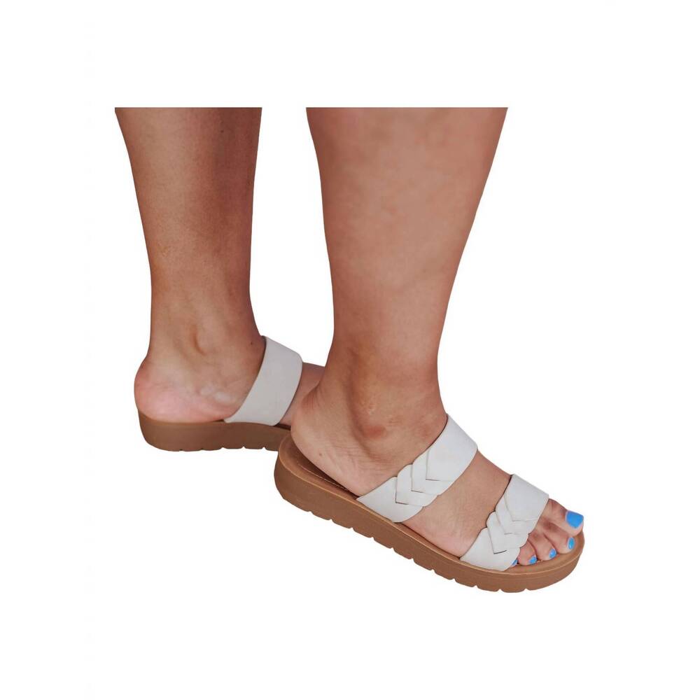 NEW FORTUNE DYNAMIC follow me sandals in white